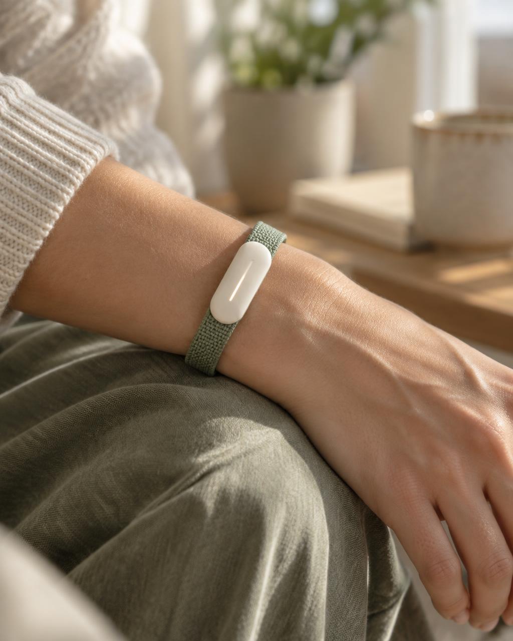 Person wearing the Bio Band in Sage